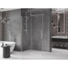 Mexen Velar 140 x 70 cm-es tolóajtós zuhanykabin, átlátszó, polírozott nikkel - 871-140-070-01-97