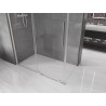 Mexen Velar 140 x 70 cm-es tolóajtós zuhanykabin, átlátszó, polírozott nikkel - 871-140-070-01-97