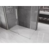 Mexen Velar 140 x 70 cm-es tolóajtós zuhanykabin, átlátszó, polírozott nikkel - 871-140-070-01-97