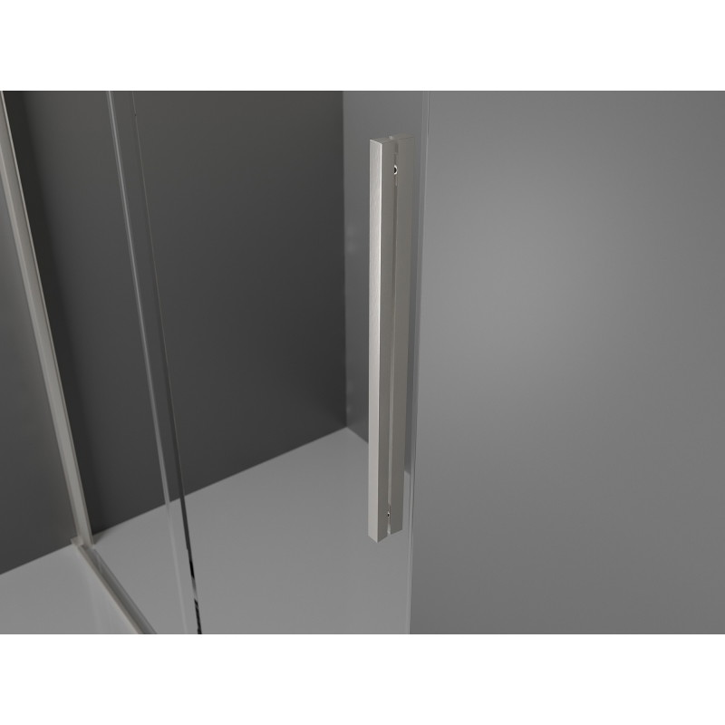 Mexen Velar 140 x 70 cm-es tolóajtós zuhanykabin, átlátszó, polírozott nikkel - 871-140-070-01-97