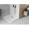 Mexen Flat téglalap alakú slim zuhanytálca  140 x 100 cm, Fehér, szifon Fekete - 40101014B