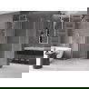 Mexen Velar tolóajtós zuhanykabin 150 x 80 cm, átlátszó, csiszolt nikkel - 871-150-080-01-97
