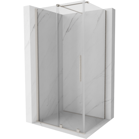 Mexen Velar tolóajtós zuhanykabin 90 x 80 cm, áttetsző, polírozott nikkel - 871-090-080-01-97