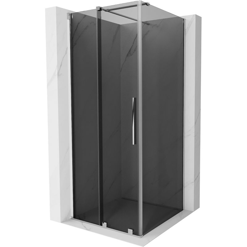 Mexen Velar cabină de duș culisantă 90 x 90 cm, grafit, crom - 871-090-090-41-01