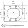 Mexen deska cu cădere lentă slim, duroplast, verde mat deschis - 39740048