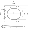 Mexen deska cu cădere lentă slim, duroplast, gri deschis mat - 39740061