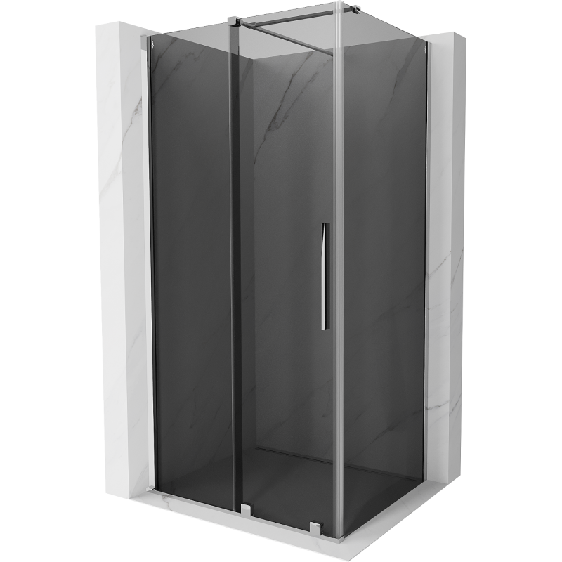 Mexen Velar cabină de duș cu uși glisante 100 x 90 cm, grafit, crom - 871-100-090-41-01