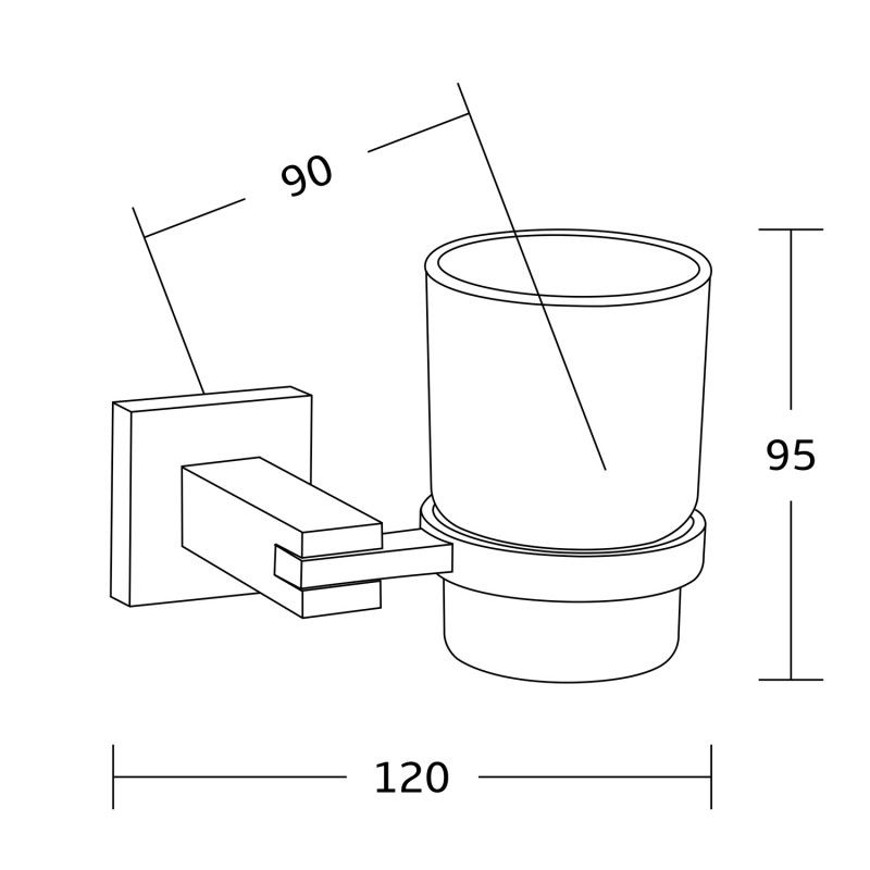 Mexen Vane pahar pentru periuțe de dinți, auriu - 7020938-50