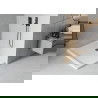 Mexen Flat téglalap alakú slim zuhanytálca  90 x 80 cm, Fehér, szifon Fekete - 40108090B