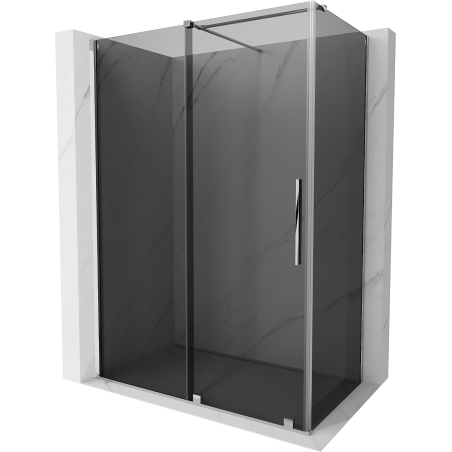 Mexen Velar tolóajtós zuhanykabin 160 x 80 cm, grafit, króm - 871-160-080-41-01