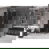 Mexen Velar cabină de duș glisantă 90 x 90 cm, grafit, albă - 871-090-090-41-20