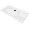 Mexen Flat téglalap alakú slim zuhanytálca 120 x 70 cm, fehér, fekete szifon - 40107012B