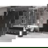 Mexen Velar tolóajtós zuhanykabin 140 x 75 cm, grafit, fehér - 871-140-075-41-20