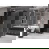 Mexen Velar tolóajtós zuhanykabin 140 x 70 cm, grafit, fehér - 871-140-070-41-20