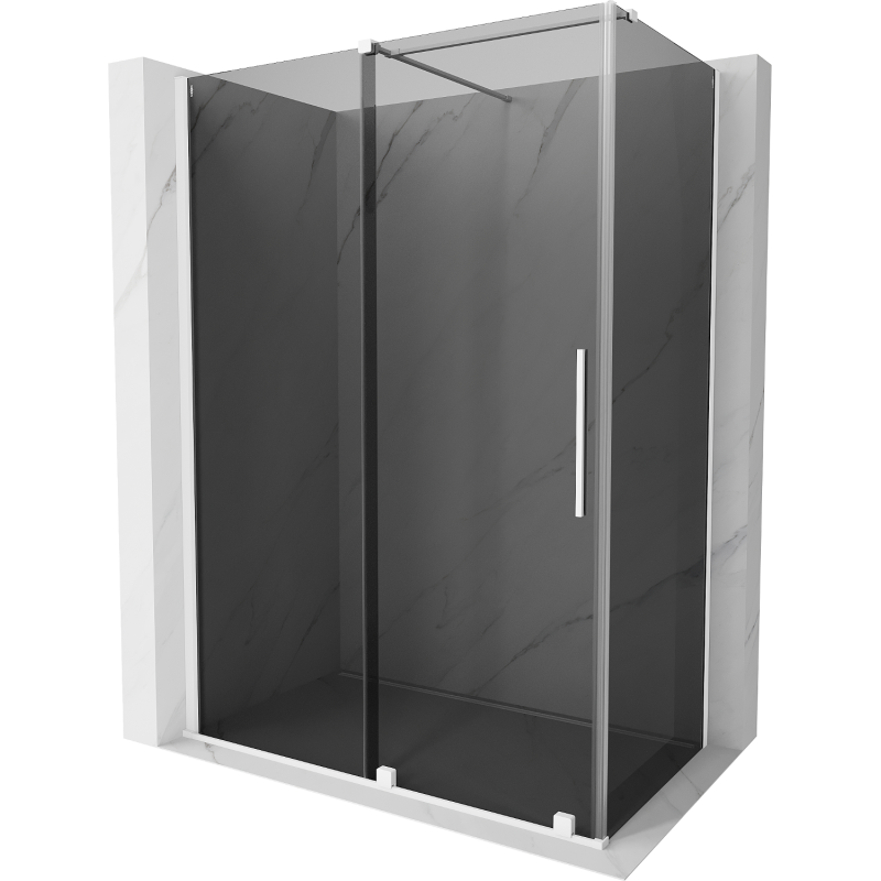 Mexen Velar cabină de duș glisantă 150 x 90 cm, grafit, albă - 871-150-090-41-20