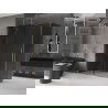 Mexen Velar cabină de duș glisantă 140 x 70 cm, grafit, auriu - 871-140-070-41-50