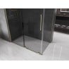 Mexen Velar tolóajtós zuhanykabin 150 x 80 cm, grafit, arany - 871-150-080-41-50