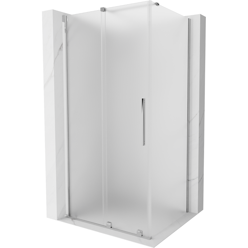 Mexen Velar cabină de duș glisantă 100 x 75 cm, înghețat, crom - 871-100-075-31-01