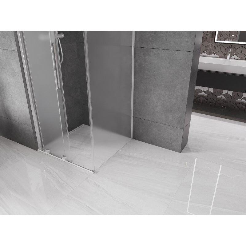 Mexen Velar cabină de duș glisantă 100 x 100 cm, mat, crom - 871-100-100-31-01