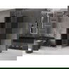 Mexen Velar cabină de duș glisantă 100 x 100 cm, grafit, auriu - 871-100-100-41-50