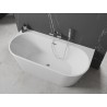 Mexen Oval+ baie freestanding cu montare pe perete 170 x 80 cm, albă, preaplin cromat - 52681708000-01