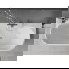 Mexen Oval+ cadă independentă montată pe perete 170 x 80 cm, albă, preaplin cromat - 52681708000-01