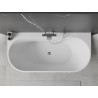 Mexen Oval+ szabadon álló falsíki kád 170 x 80 cm, fehér, króm túlfolyóval - 52681708000-01