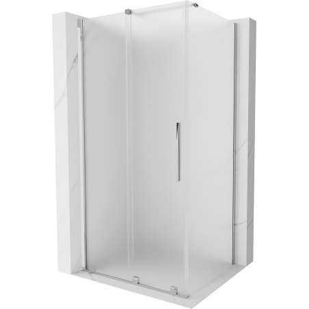 Mexen Velar cabină de duș glisantă 120 x 110 cm, sablată, crom - 871-120-110-31-01