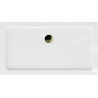 Mexen Flat cadă pentru duș dreptunghiulară slim 140 x 70 cm, Albă, sifon Aurie - 40107014G