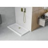 Mexen Flat téglalap alakú slim zuhanytálca  130 x 70 cm, Fehér, szifon Arany - 40107013G