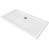 Mexen Flat cabină de duș dreptunghiulară slim 120 x 70 cm, alb, sifon auriu - 40107012G