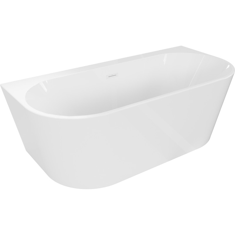 Mexen Oval+ szabadon álló, falhoz közel álló kád 170 x 80 cm, fehér, fehér túlfolyó - 52681708000-20