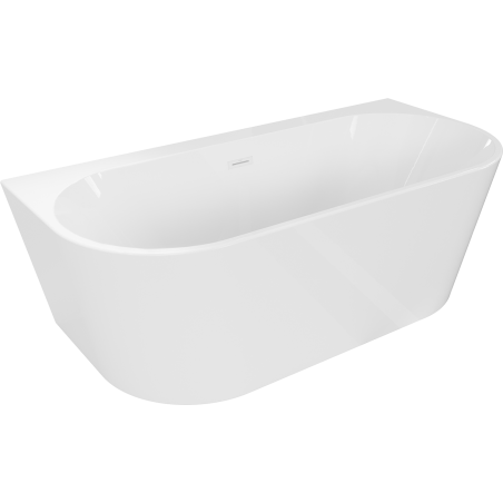 Mexen Oval+ cadă freestanding montată pe perete 170 x 80 cm, albă, preaplin alb - 52681708000-20