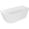 Mexen Oval+ cadă freestanding montată pe perete 170 x 80 cm, albă, preaplin alb - 52681708000-20
