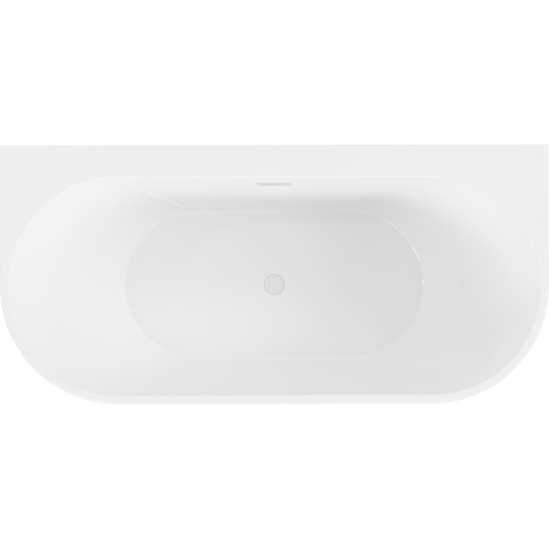 Mexen Oval+ szabadon álló, falhoz közel álló kád 170 x 80 cm, fehér, fehér túlfolyó - 52681708000-20