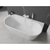 Mexen Oval+ cadă de baie independentă, lipită de perete, 170 x 80 cm, albă, preaplin alb - 52681708000-20