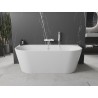 Mexen Oval+ cadă de baie independentă, lipită de perete, 170 x 80 cm, albă, preaplin alb - 52681708000-20