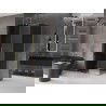 Mexen Velar cabină de duș glisantă 140 x 100 cm, grafit, aurie - 871-140-100-41-50