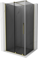Mexen Velar cabină de duș glisantă 140 x 100 cm, grafit, aurie - 871-140-100-41-50