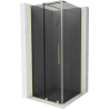 Mexen Velar cabină de duș glisantă 120 x 120 cm, grafit, auriu periat - 871-120-120-41-55