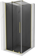 Mexen Velar cabină de duș glisantă 120 x 120 cm, grafit, auriu periat - 871-120-120-41-55
