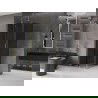 Mexen Velar cabină de duș glisantă 100 x 100 cm, grafit, auriu periat - 871-100-100-41-55