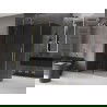 Mexen Velar tolóajtós zuhanykabin 160 x 85 cm, grafit, arany csiszolt - 871-160-085-41-55