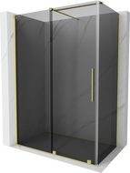 Mexen Velar cabină de duș culisantă 140 x 70 cm, grafit, auriu periat - 871-140-070-41-55