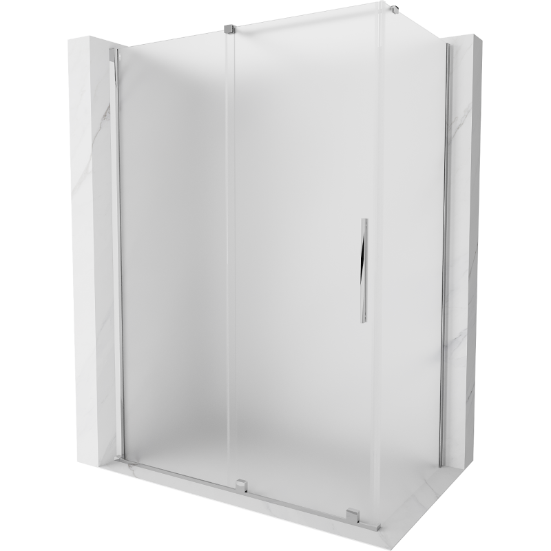 Mexen Velar tolóajtós zuhanykabin 140 x 85 cm, deres, króm - 871-140-085-31-01
