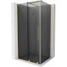 Mexen Velar cabină de duș culisantă 130 x 90 cm, grafit, auriu periat - 871-130-090-41-55