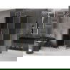 Mexen Velar tolóajtós zuhanykabin 140 x 100 cm, grafit, csiszolt arany - 871-140-100-41-55