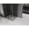 Mexen Velar cabină de duș glisantă 140 x 90 cm, grafit, auriu periat - 871-140-090-41-55