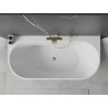 Mexen Oval+ cadă independentă de perete 170 x 80 cm, albă, preaplin auriu - 52681708000-50