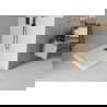 Mexen Flat cadă pentru duș pătrată slim 100 x 100 cm, Albă, sifon Neagră - 40101010B
